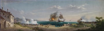 海戦 Painting - アントン・ニッセン海戦によるエッカーンフェルデ・ダス・ゼーゲフェヒト・フォン・エッカーンフォルデ